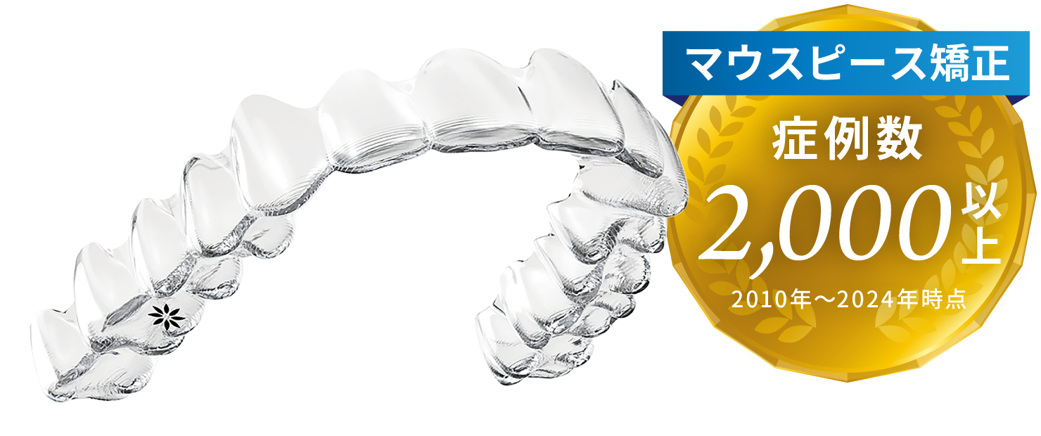 マウスピース矯正症例数2,000以上（2010年～2024年時点）